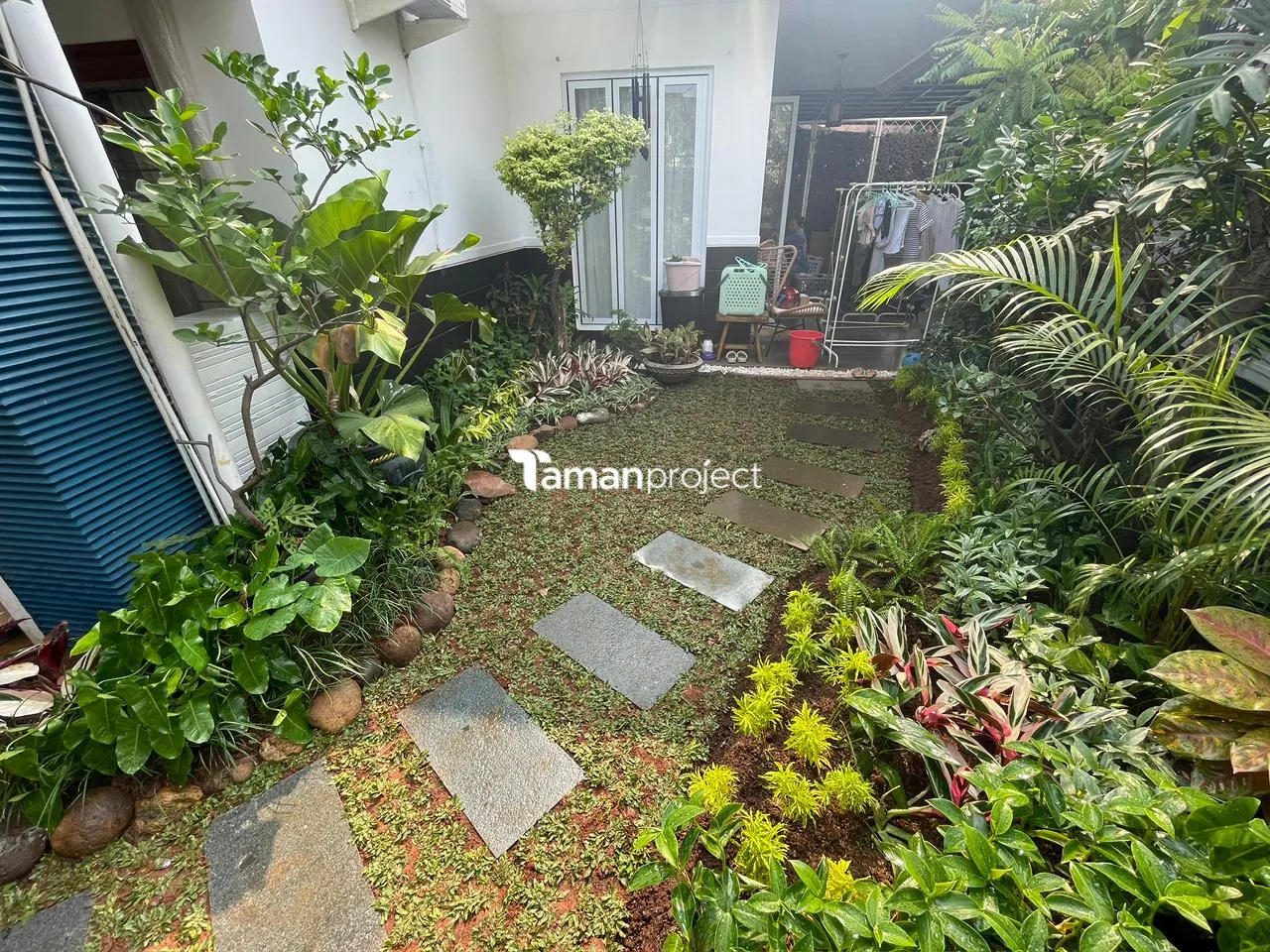 taman vertikal kolam relief taman minimalis